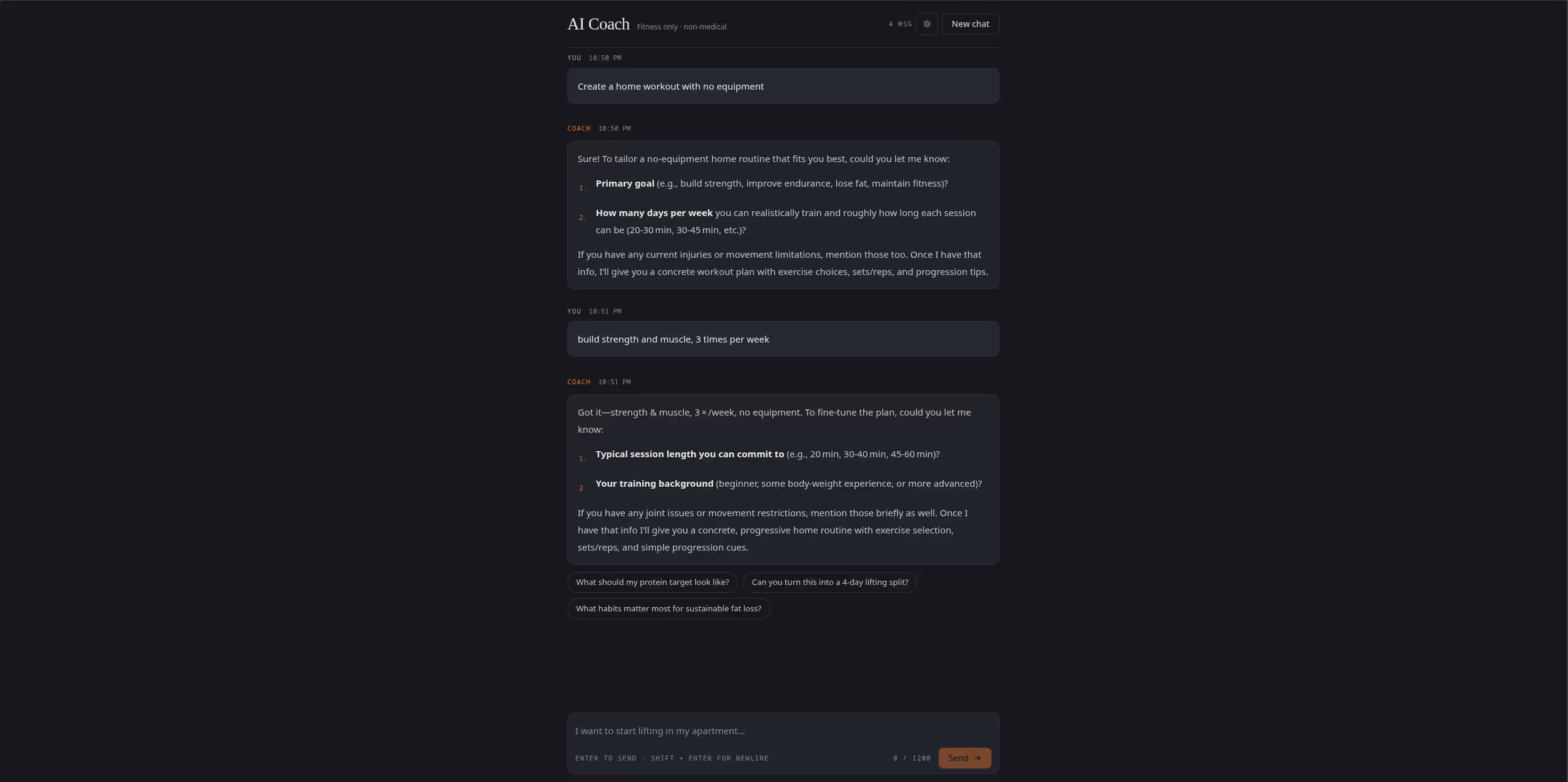 AI Fitness Coach desktop preview